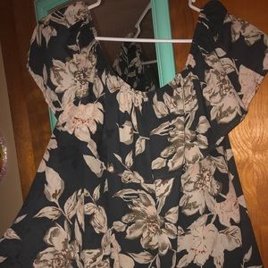 Off the shoulder floral blouse